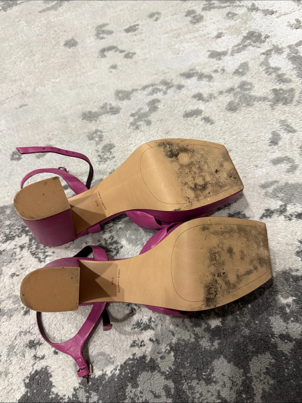 Vince Camuto Bright Pink Stephaney Knotted Platform Sandals